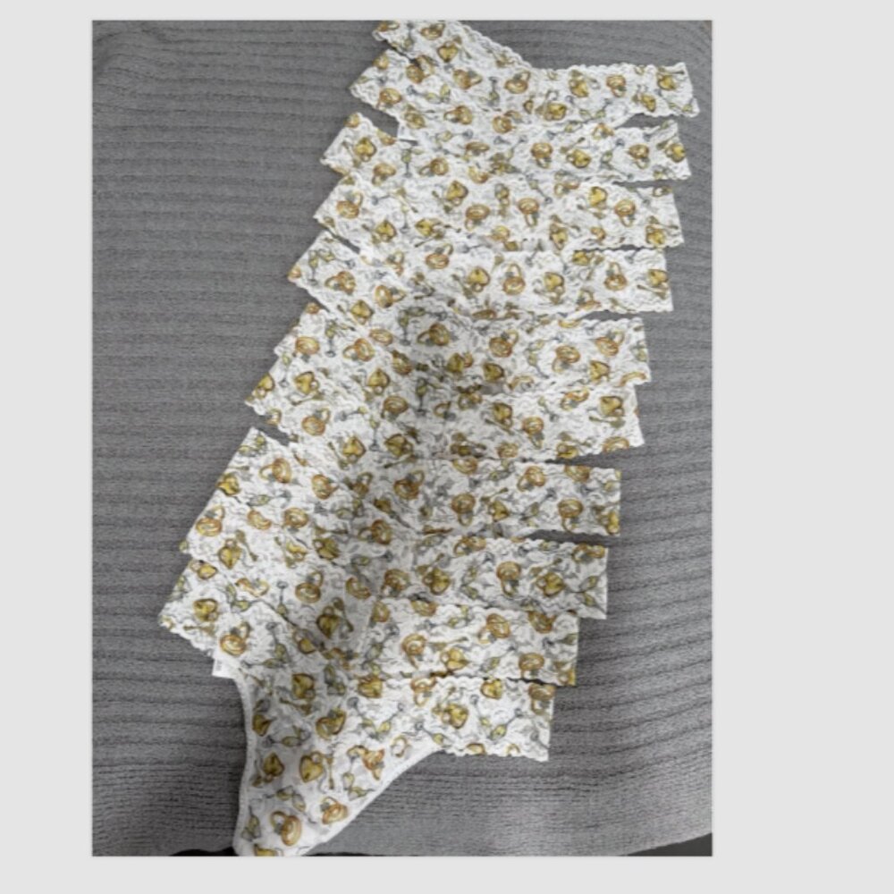 NEW Hanky Panky 10-Pack Print Original Rise Lace Thong Plus Size
